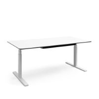 Billede af Paustian WD01 Work Desk 160x80 cm - White Laminate/White w. Black Edges