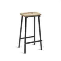 Billede af Please Wait to be Seated Tubby Tube Bar Stool H: 73 cm - Nature/Black