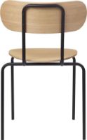 Billede af GUBI Coco Dining Chair Stackable Siddehøjde 47 cm - Black/Oak