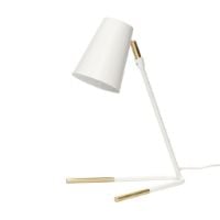 Billede af Hübsch Bordlampe H:44 cm - Hvid Metal/Messing