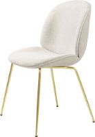 Billede af GUBI Beetle Dining Chair Fully Upholstered Light Bouclé SH: 45 - Brass/001