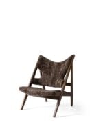 Billede af Audo Copenhagen Knitting Lounge Chair Sheepskin curly SH: 30 cm - Dark Stained Oak/ Drake 20