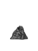 Billede af Ferm Living Stone Candle Holder Large H: 6,8 cm - Black Aluminium
 OUTLET