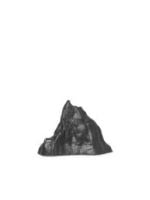 Billede af Ferm Living Stone Candle Holder Large H: 6,8 cm - Black Aluminium
 OUTLET