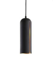 Billede af Woud Gap Pendant Tall H: 30 cm - Sort / Messing OUTLET