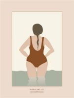 Billede af ViSSEVASSE Woman and the sea plakat 30 x 40 cm OUTLET