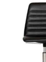 Billede af Paustian Spinal Chair 44 High SH: 43-55 cm - Chrome Base w. Castors/Black Sierra Leather