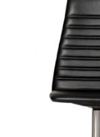 Billede af Paustian Spinal Chair 44 High Back SH: 46 cm - Chrome Swivel Base/Black Sierra Leather