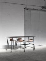 Billede af Normann Copenhagen Studio Barstool 65cm Polstret - Sort/Lambeth