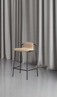 Billede af Normann Copenhagen Studio Barstool 75cm Polstret - Sort/Lambeth