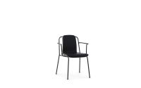 Billede af Normann Copenhagen Studio Armchair 44cm Frontpolstret - Sort/Sort læder