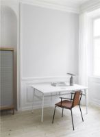 Billede af Normann Copenhagen Studio Chair 44cm Frontpolstret - Sort/Brandy læder