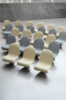 Billede af Verpan System 1-2-3 Lounge Chair Standard SH: 38 cm - Sørensen Hero Black Leather/Aluminium