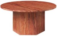 Billede af GUBI Epic Coffee Table Ø: 80 cm - Red Travertine