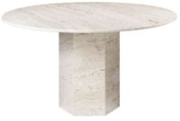 Billede af GUBI Epic Dining Table Ø: 130 cm - White Travertine