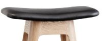 Billede af Andersen Furniture HC1 barstol SH: 67 cm - Sort Læder/Eg Hvidpigmenteret