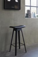Billede af Andersen Furniture HC1 barstol SH: 67 cm - Sort Læder/Sort