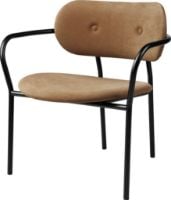 Billede af GUBI Coco Lounge Chair SH: 41 cm - Black / Chamois 1709