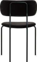Billede af GUBI Coco Dining Chair Fully Upholstered SH: 47 cm - Black / Velluto  OUTLET