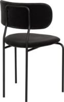 Billede af GUBI Coco Dining Chair Fully Upholstered SH: 47 cm - Black / Velluto  OUTLET