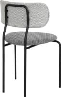 Billede af GUBI Coco Dining Chair Fully Upholstered SH: 47 cm - Black / Backhausen Grå