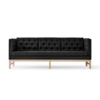 Billede af Fredericia Furniture Erik Jørgensen EJ 315-3 3 Pers. Sofa L: 210 cm - Mood 2104 Sort/Sæbebehandlet Eg