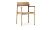Billede af Normann Copenhagen Timb Armstol SH: 46 cm - Polstret Tan / Camel
