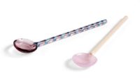 Billede af HAY Glass Spoons 2 Stk L: 15 cm - Aubergine / Light Pink  OUTLET