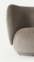 Billede af Ferm Living Rico Lounge Chair Faded Velvet SH: 41 cm - Sand