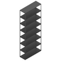 Billede af HAY New Order Comb. 701 - 8 Layers/W. Wall Safety Bracket 250,5x100cm - Charcoal