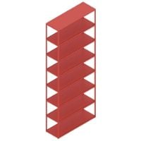 Billede af HAY New Order Comb. 701 - 8 Layers/W. Floor Safety Bracket 250,5x100cm - Red
