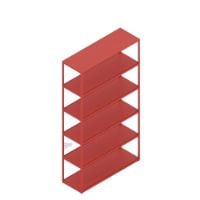 Billede af HAY New Order Comb. 501 - 6 Layers/W. Floor Safety Bracket 179,9x100cm - Red