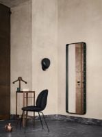 Billede af GUBI Adnet Wall Mirror Rectangular 70x180 cm - Black leather