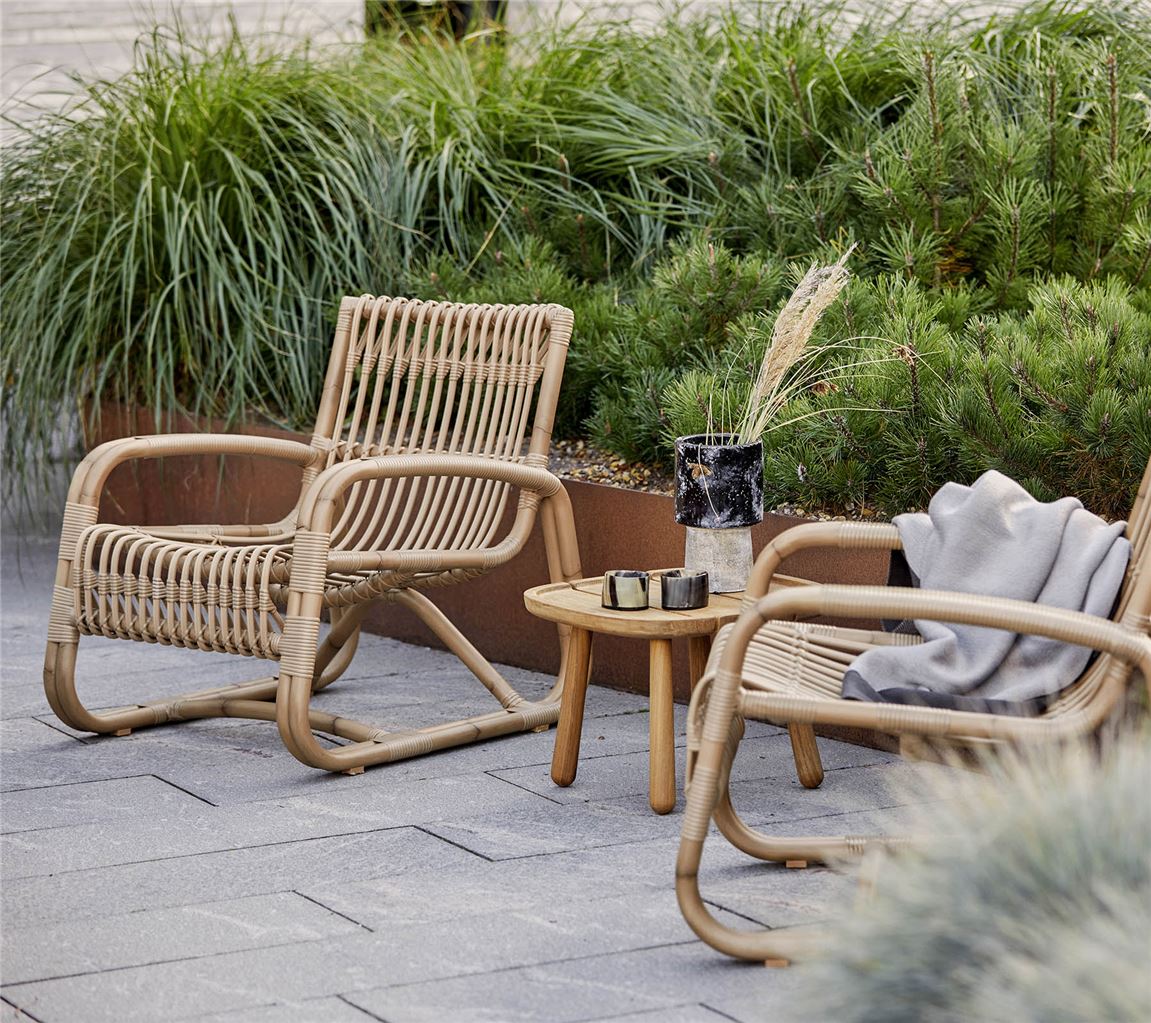 Caneline Outdoor Curve Loungestol Natural