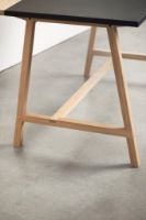 Billede af Andersen Furniture D1 Arbejdsbord 70x125 cm - Eg/Antracitgrå m. Sort Kant