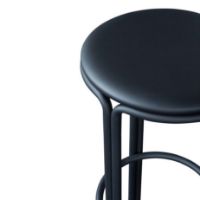 Billede af Please Wait to be Seated Hardie Counter Stool H: 64 cm - Black Leather / Black