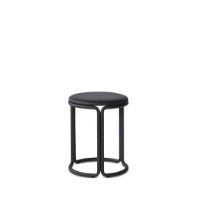 Billede af Please Wait to be Seated Hardie Stool H: 44 cm - Black  Leather / Black