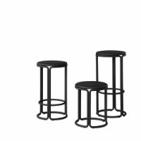 Billede af Please Wait to be Seated Hardie Stool H: 44 cm - Black  Leather / Black