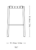 Billede af &Tradition TK7 Betty Chair Barstol H: 66 cm - Black w. Natural Linen