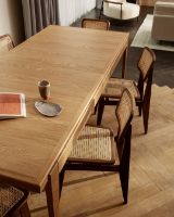 Billede af GUBI C Chair Dining SH: 43,5 cm - French Cane/Oak Oiled