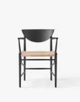 Billede af &Tradition HM4 Drawn Chair w. armrest SH: 46cm - Natural Paper Cord/Black Oak