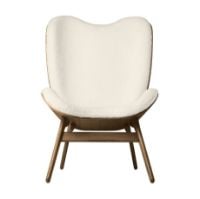 Billede af Umage A Conversation Piece Tall Loungestol H: 106 cm - Teddy White/Mørk Eg OUTLET