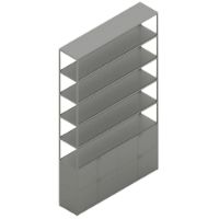 Billede af HAY New Order Comb. 702 - 8 Layers 2 Doors/W. Wall Safety Bracket 250,5x150cm - Army