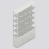 Billede af HAY New Order Comb. 702 - 8 Layers 2 Doors/W. Wall Safety Bracket 250,5x150cm - Light Grey