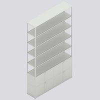 Billede af HAY New Order Comb. 702 - 8 Layers 2 Doors/W. Floor Safety Bracket 250,5x150cm - Light Grey