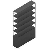Billede af HAY New Order Comb. 702 - 8 Layers 2 Doors/W. Floor Safety Bracket 250,5x150cm - Charcoal