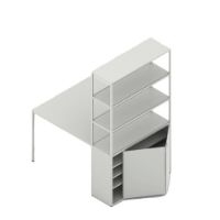 Billede af HAY New Order Comb. 401 - Incl. 1 Table 1 Door/W. Wall Safety Bracket 179,9x100cm - Light Grey