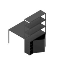 Billede af HAY New Order Comb. 401 - Incl. 1 Table 1 Door/W. Wall Safety Bracket 179,9x100cm - Charcoal