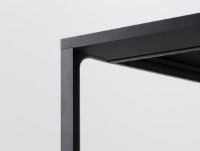 Billede af HAY New Order Table 100x200cm - Charcoal Powder Coated/Dark Grey Linoleum