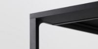 Billede af HAY New Order Table 100x250cm - Charcoal Powder Coated/Dark Grey Linoleum